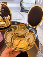 اردوخوری بلور 5 تکه گرد و دفرمه - Image 4